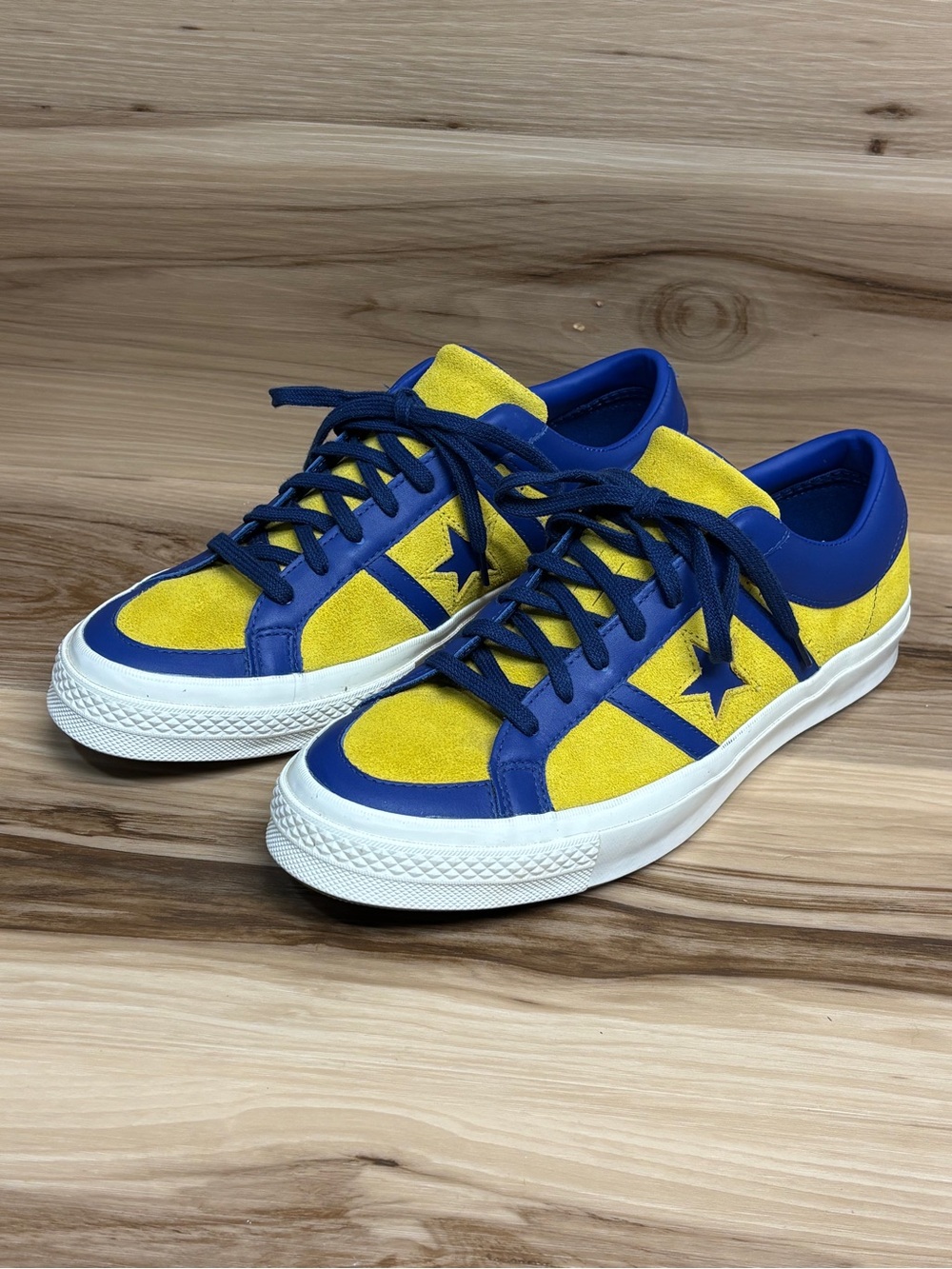 New Converse One Star Academy OX yellow and blue sneakers Men size 10
